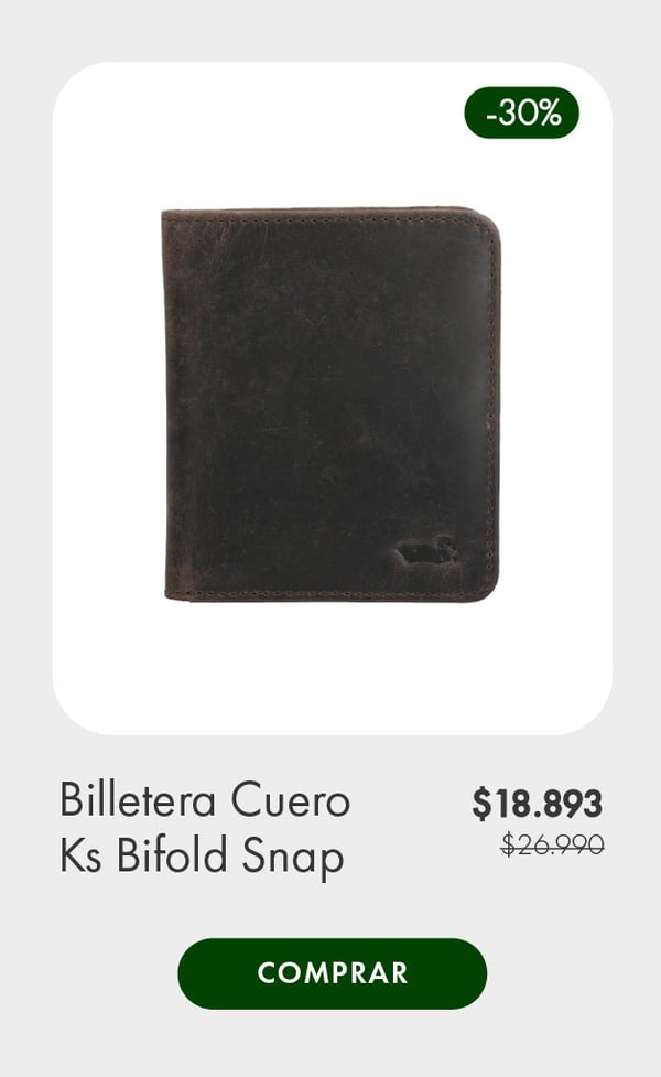 billetera cuero ks bifold snap